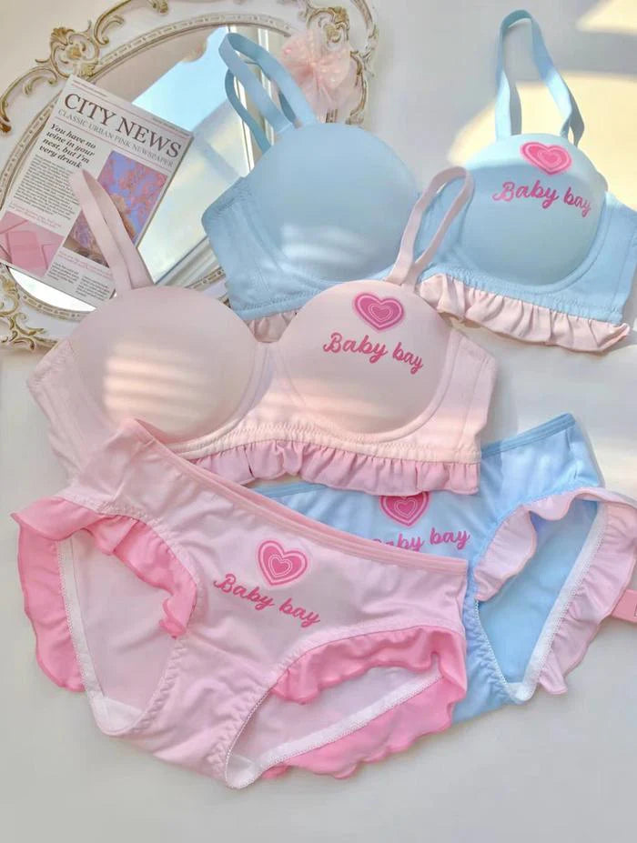 Baby Bay Pastel Ruffle Bra & Panty Set | Luxury Desires