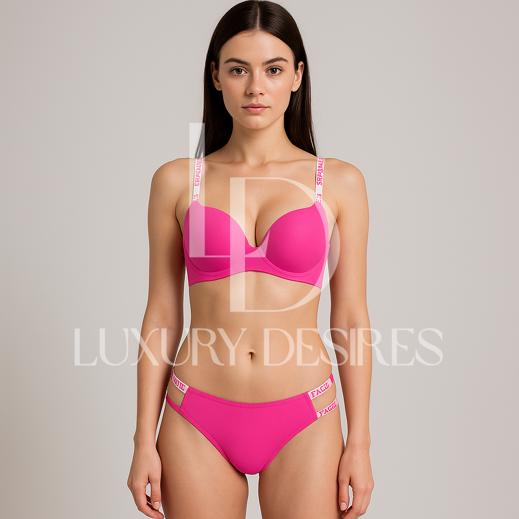 Adjustable Straps Push Up Bra And Panty Set | Luxury Desires