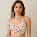 Japanese Style New Hello Kitty Print Padded Bra for Girls - Luxurydesires