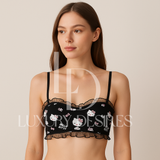 Japanese Style New Hello Kitty Print Padded Bra for Girls - Luxurydesires