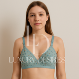 Pack Of 4 - Non Padded Cotton Printed Bras daily wear - Luxury Desires