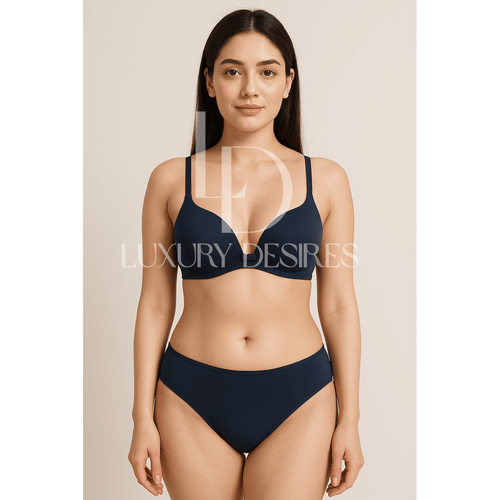 Women T-Shirt Non-Wired Padded Bra & Panty Set  | Luxury Desires