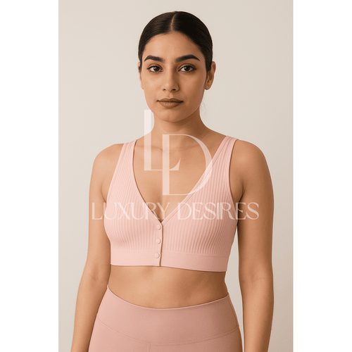 Open Padded Nursing Bra – Front Button, Wireless & Comfy