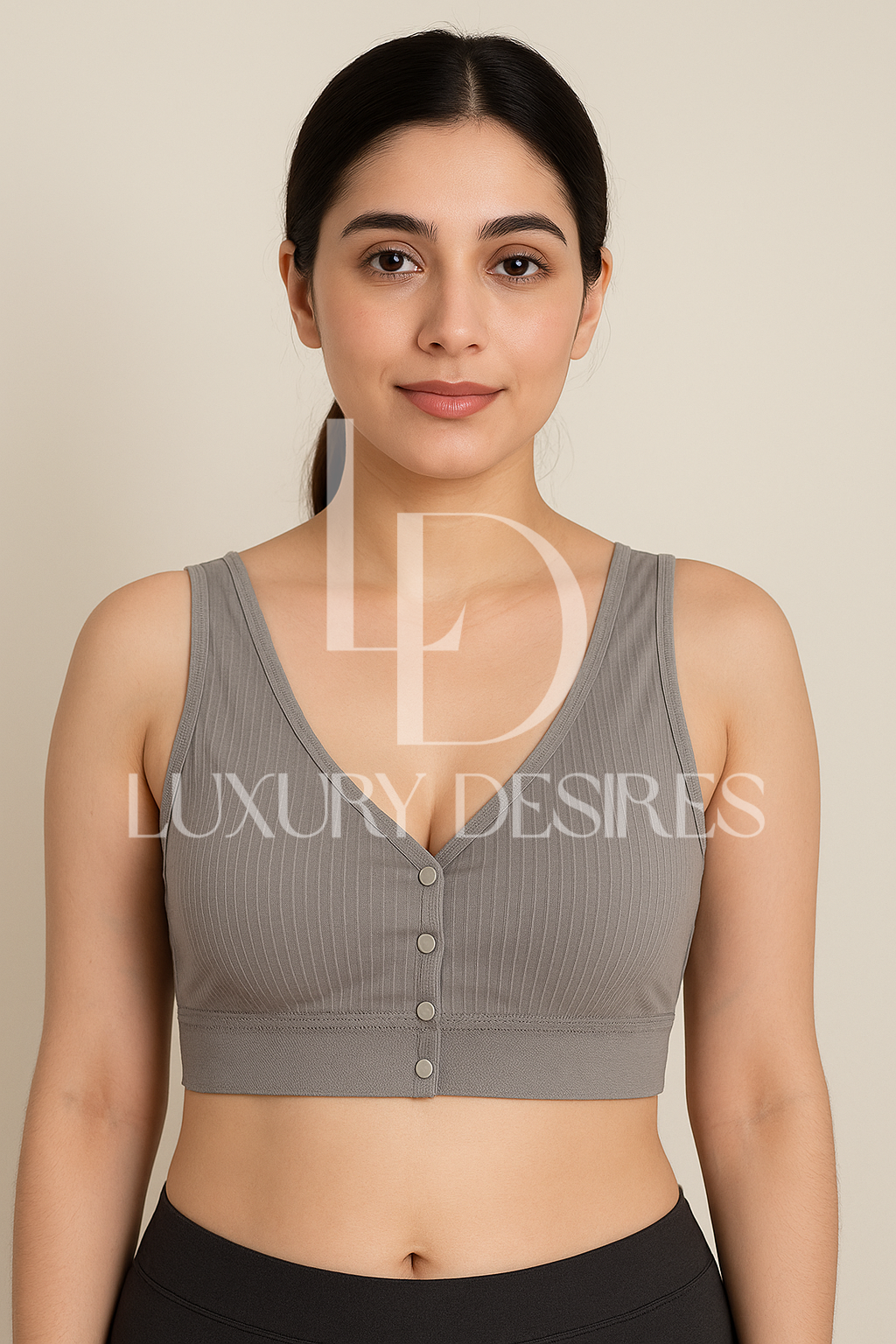 Open Padded Nursing Bra – Front Button, Wireless & Comfy