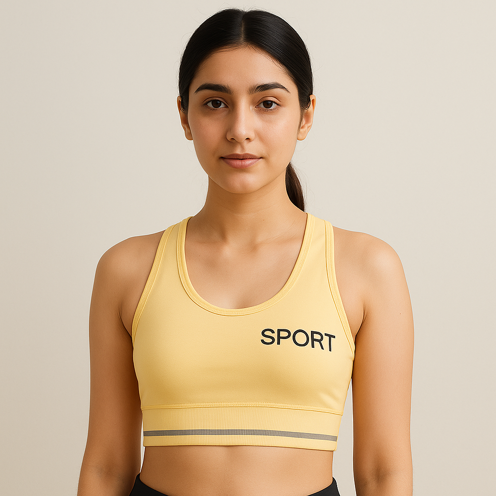 Pack of 3 Padded Cotton Sports Bras | Luxury Desires