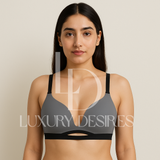 Gray Padded Bra