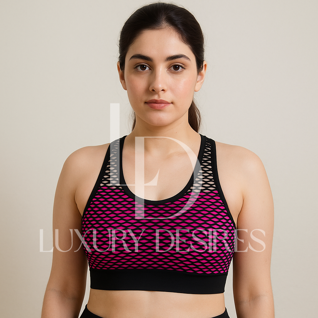 High Quality Mesh Net Design Sports Bra – Luxury Desires