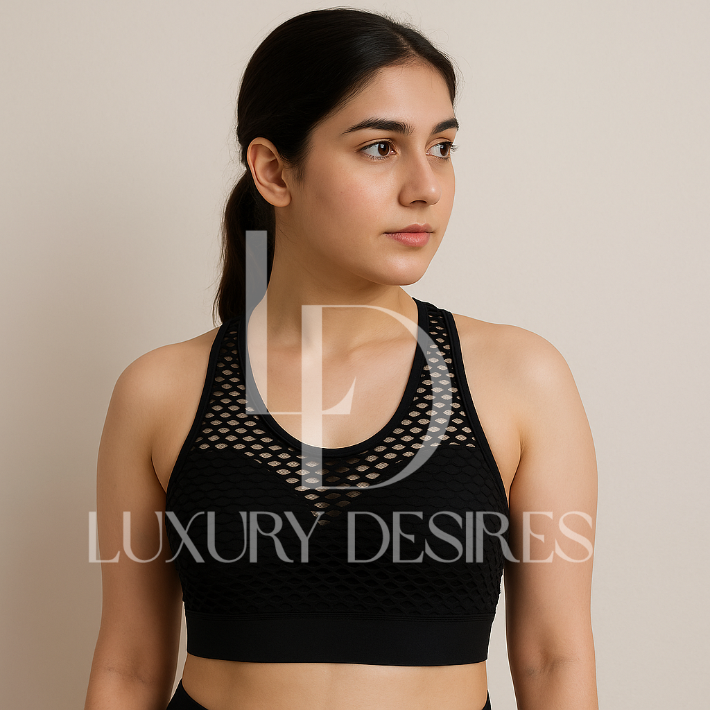 High Quality Mesh Net Design Sports Bra – Luxury Desires