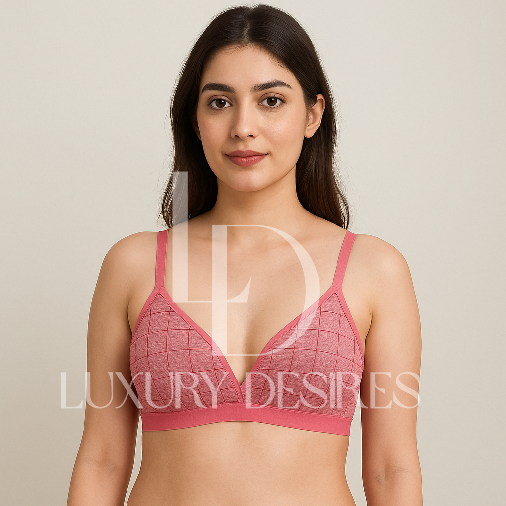 Luxury Desires Checkered Bra - Hot Pink | High Quality & Bold