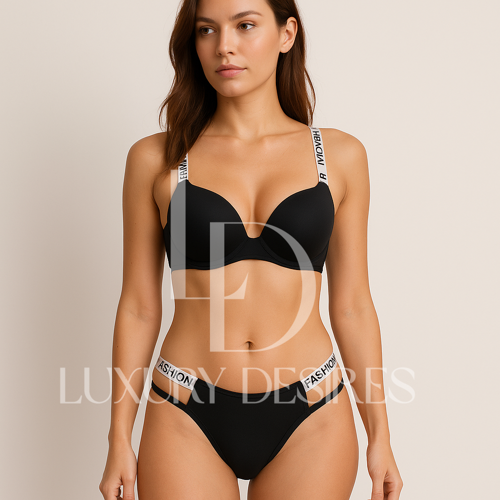 Adjustable Straps Push Up Bra And Panty Set | Luxury Desires
