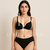 Women T-Shirt Non-Wired Padded Bra & Panty Set  | Luxury Desires