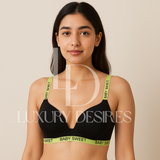 High Quality Light Padded Non Wired Sweet Babe Bra – Black