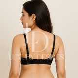 Everyday Cotton Padded Wired Bra - Black | Luxury Desires