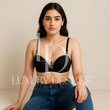 Everyday Cotton Padded Wired Bra - Black | Luxury Desires