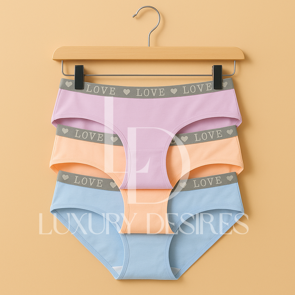 Pack of 5 Plain Cotton Panties | Luxury Desires