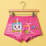 3 Pcs Girls Cotton Boxer - Soft & Comfortable with Fun Designs