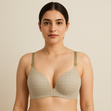 Luxury Desires Checkered Bra - Light Grey | High Quality & Comfortable