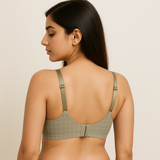 Luxury Desires Checkered Bra - Light Grey | High Quality & Comfortable