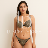 Victoria Secret Padded Leopard Print Bra Set F1001
