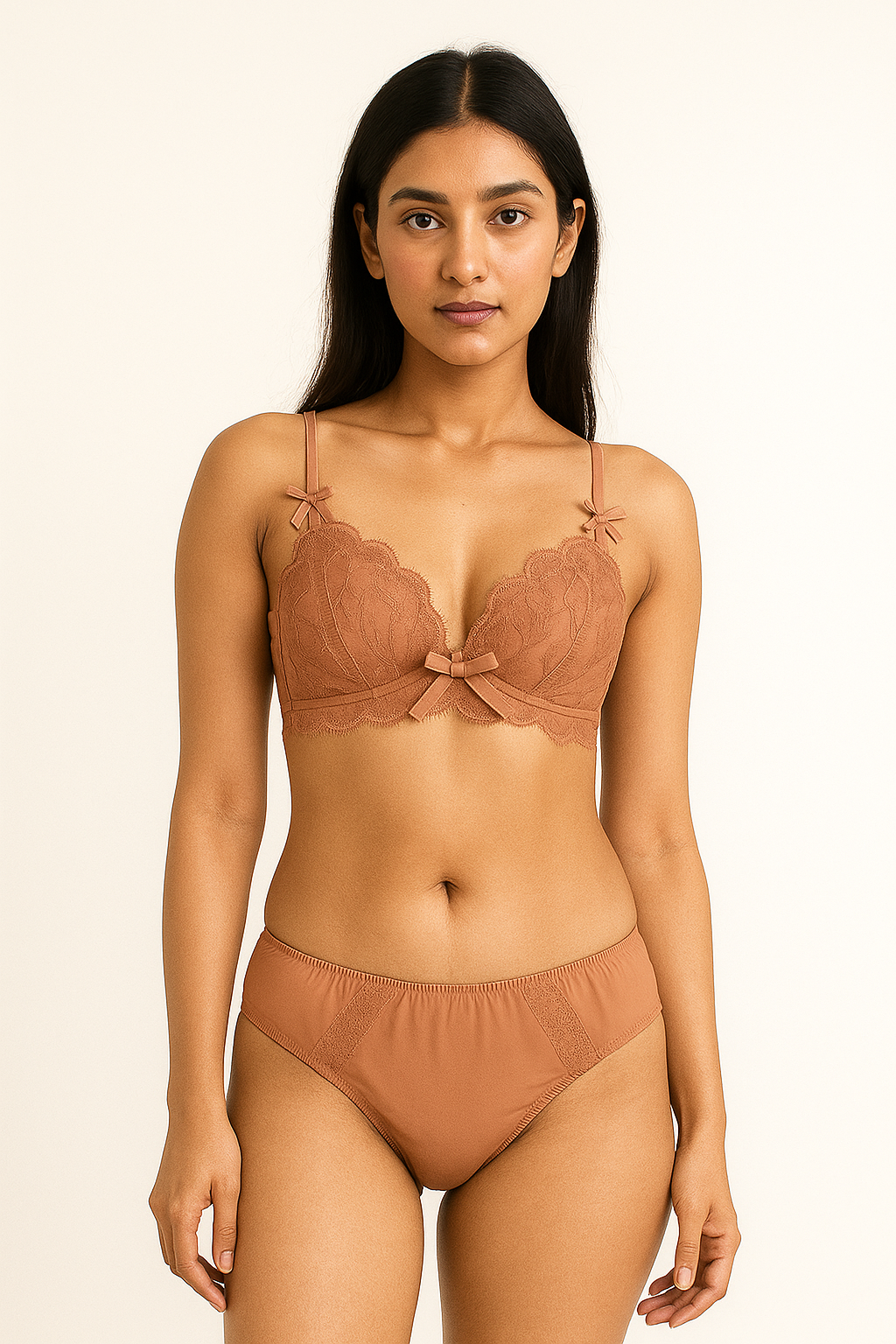High Quality Soft Push Up Embroidered Bridal Bra & Panty Set - 8942