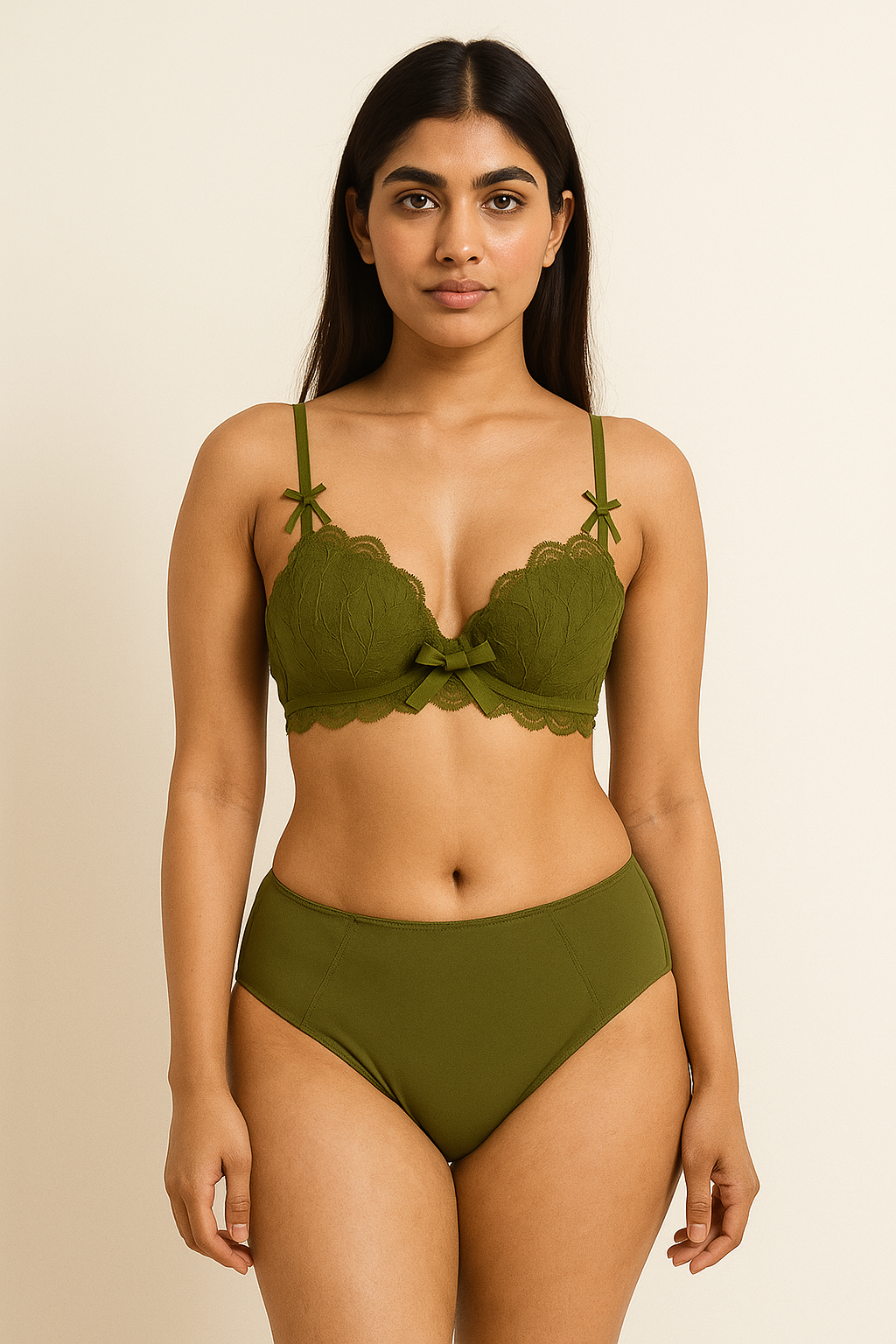 High Quality Soft Push Up Embroidered Bridal Bra & Panty Set - 8942