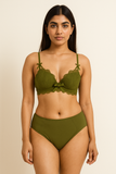 High Quality Soft Push Up Embroidered Bridal Bra & Panty Set - 8942