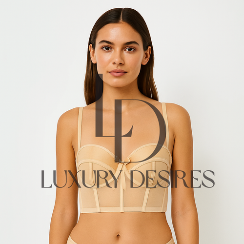 Luxury Desires Ladies Skin Half Cup Padded Push-Up Camisole Top 1001