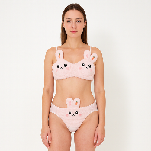 High Quality Anime Plush Bra & Panty Set | Luxury Desires