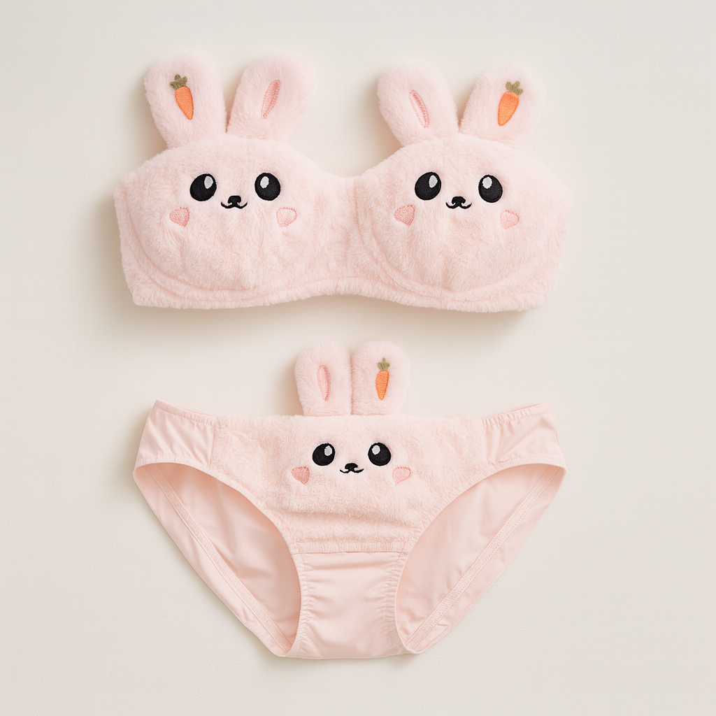 High Quality Anime Plush Bra & Panty Set | Luxury Desires