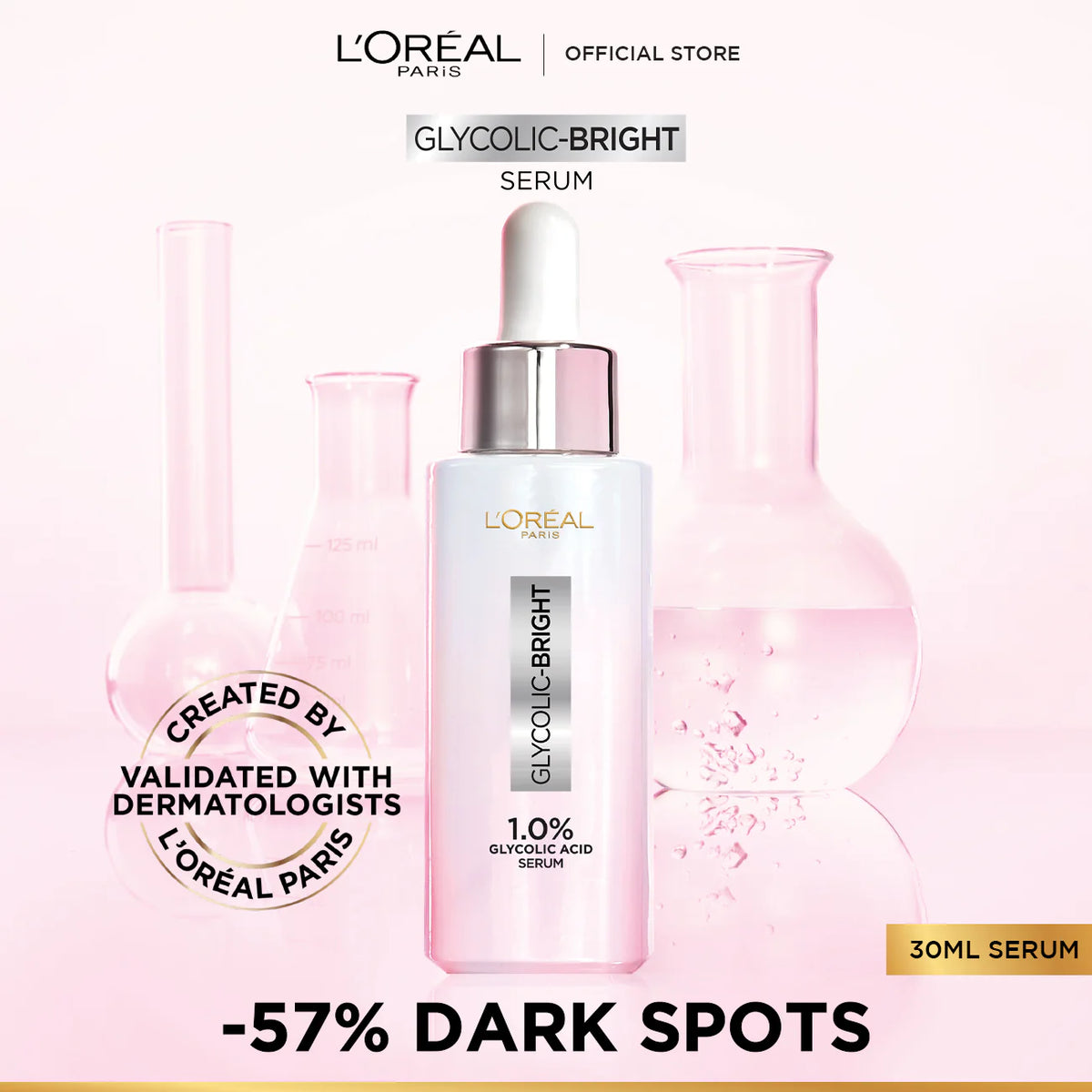 Loreal Glycolic Bright Face Serum – 30ml | Instant Glow