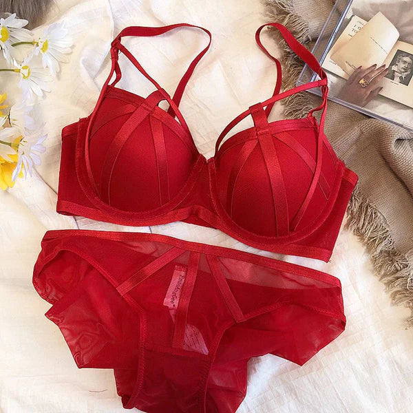 High Quality Bra Set by Luxury Desires - Elegant & Comfortable - RED