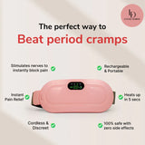 Period Cramp Relief Electric Heating Belt Massager | Luxury Desires