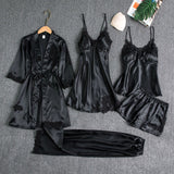 Luxurious Silk Pajama Set | Nightgown Sexy Sleepwear Robe Sets - Luxury Desires