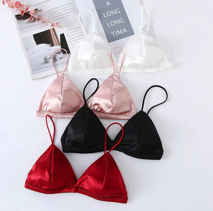 Soft Silk Triangle Cup Light Padded T-Shirt Bra | Luxury Desires