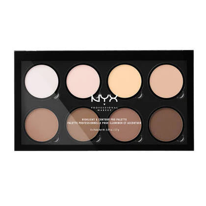 NYX 8 Color Highlight & Contour Pro Palette – Sculpt & Glow