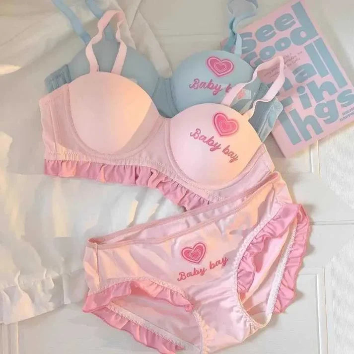 Baby Bay Pastel Ruffle Bra & Panty Set | Luxury Desires