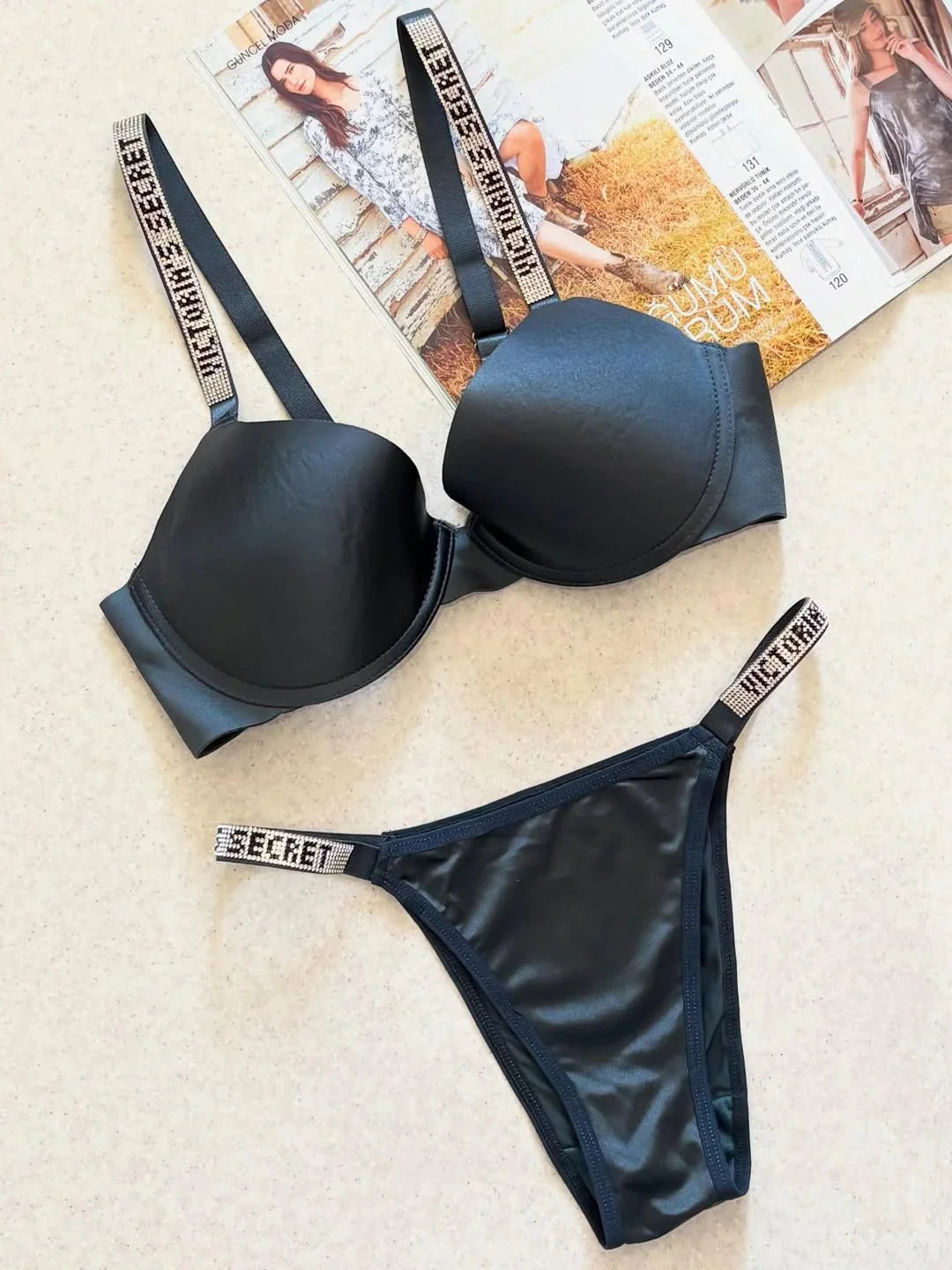 Victoria Secret Green Full Stone Bra Set | Luxury Desires