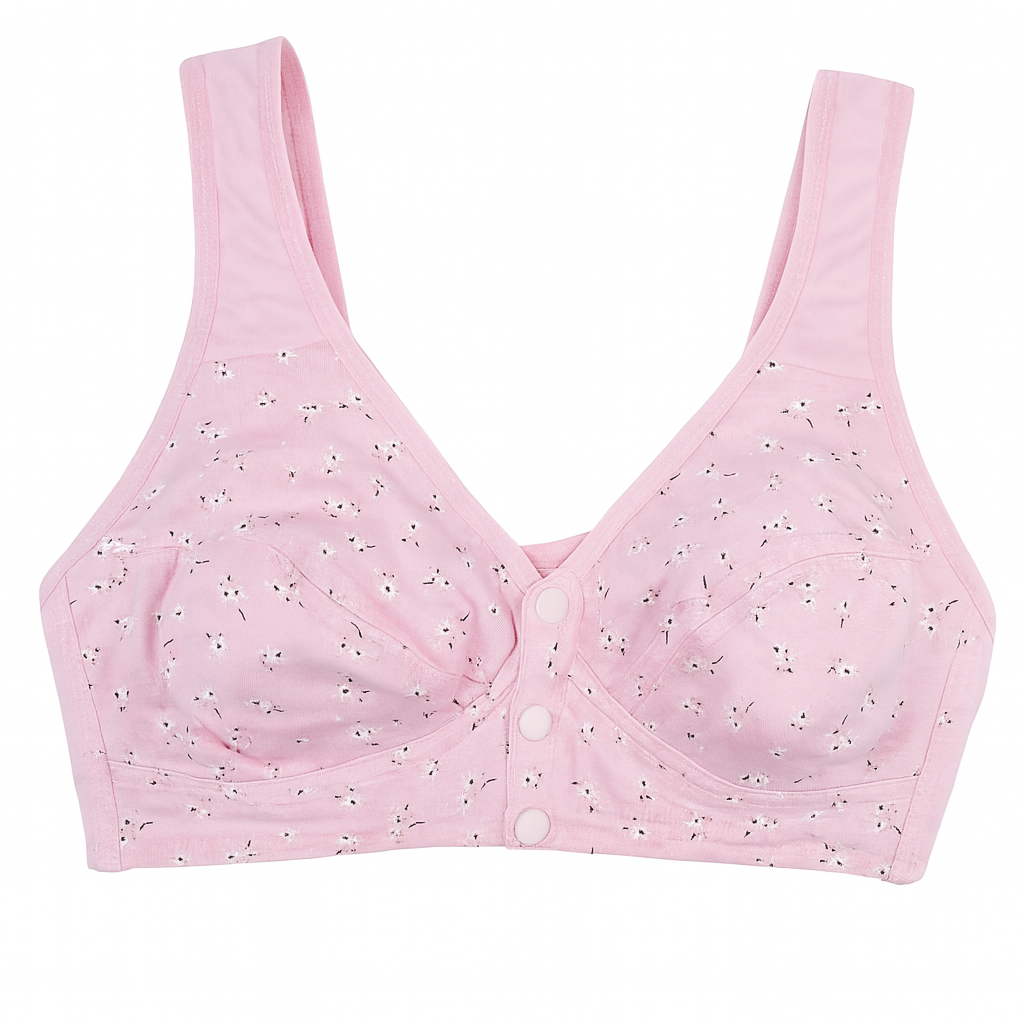 Front Button Nursing Bra – Pink | Luxury Desires