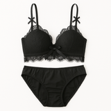 High Quality Soft Push Up Embroidered Bridal Bra & Panty Set - 8942