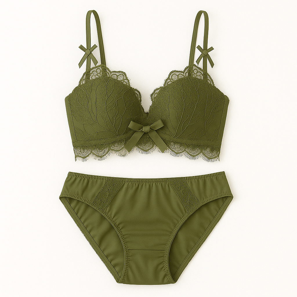 High Quality Soft Push Up Embroidered Bridal Bra & Panty Set - 8942