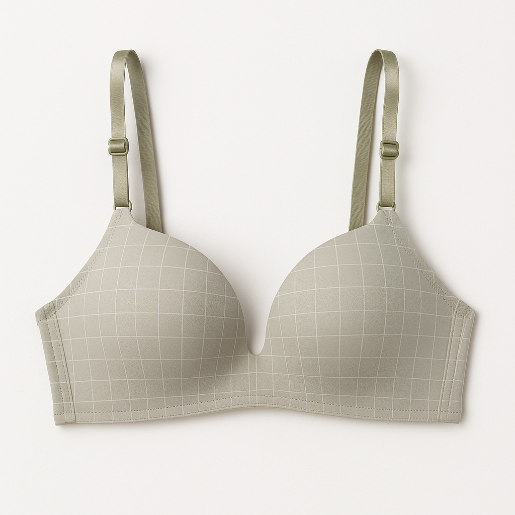 Luxury Desires Checkered Bra - Light Grey | High Quality & Comfortable