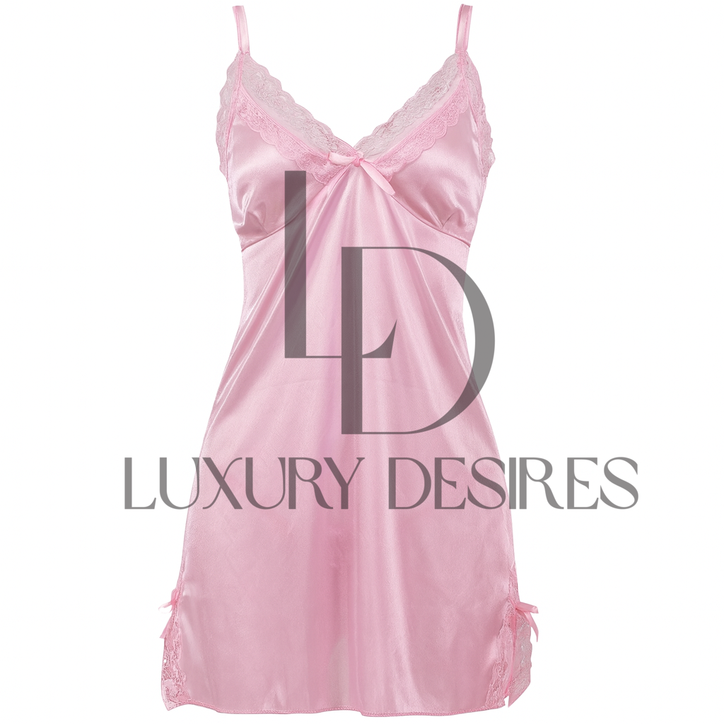 Sexy Strap Pajamas Nighty Pink Suit 8349 | Luxury Desires