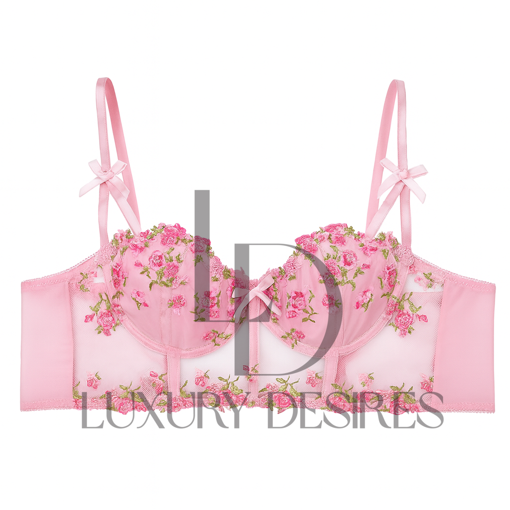 Luxury Desires Sexy Polyester Comfort Pink Bra – Soft & Stylish