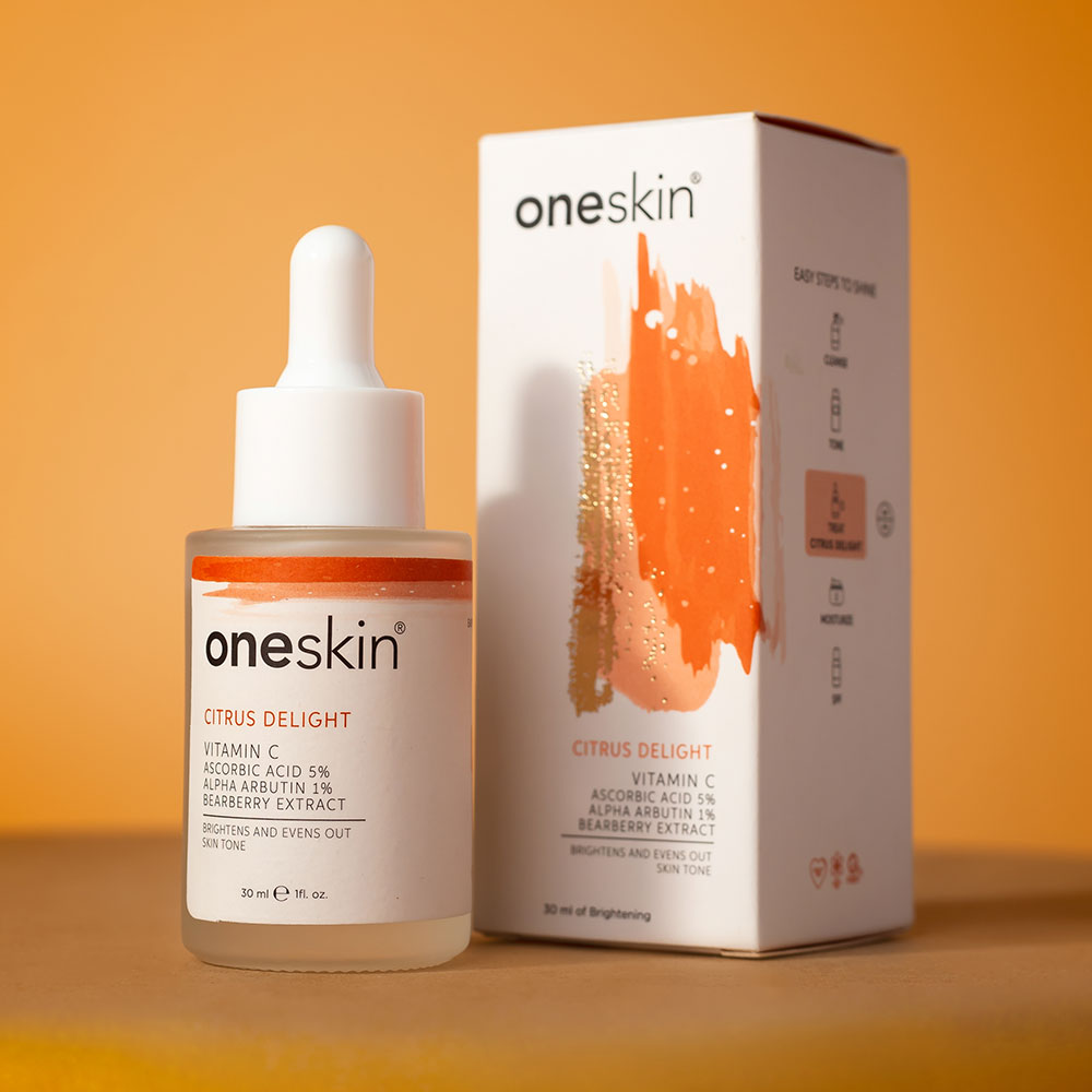 One Skin Citrus Delight - Vitamin C 5%, Alpha Arbutin 1%. Bearberry - 30ml