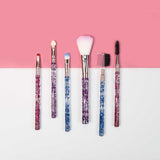 Sweet Beauty Professional 7 Pcs Colorful Crystal Makeup Brush