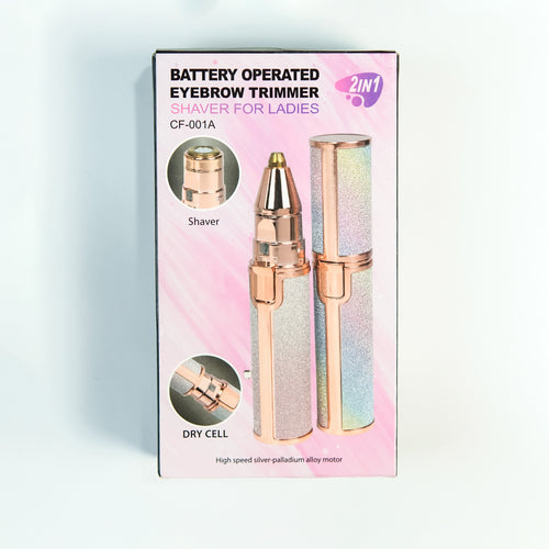 2 In 1 Battery Operated Eyebrow Trimmer Shaver For Ladies CF-001B