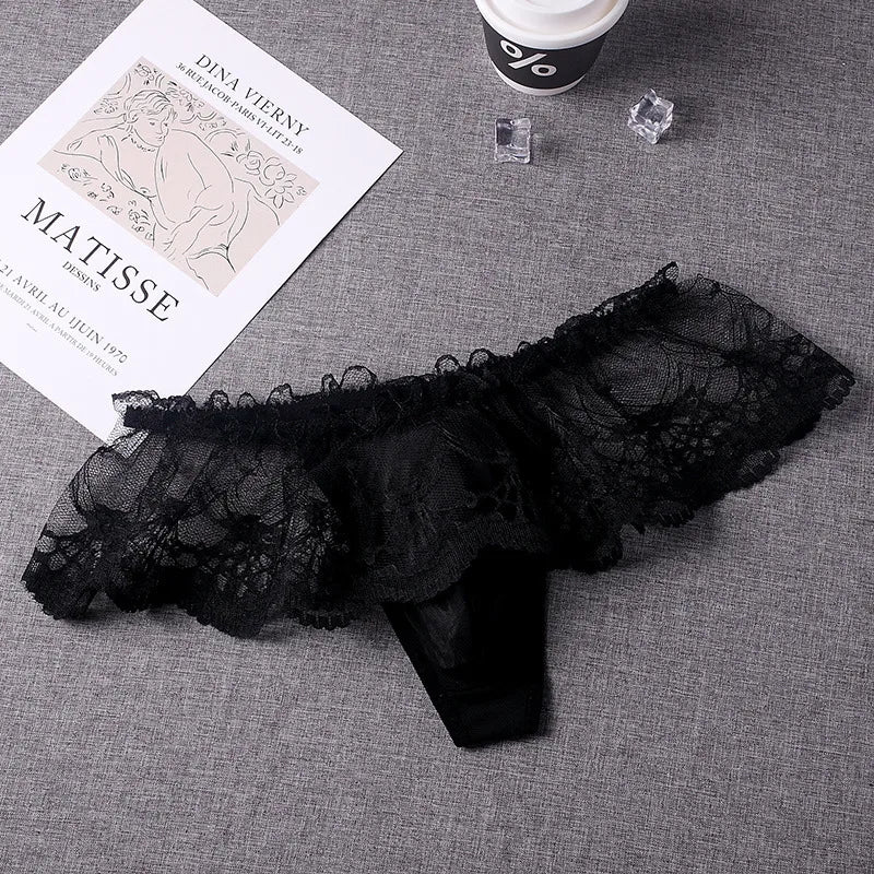 Luxury Desires  Sexy Perspective Mesh Lace Underwear – Free Sizes