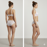 High Quality Sexy Plunge Bra Set - White | Luxury Desires