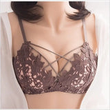 High Quality Sexy Plunge Bra Set - Fawn | Luxury Desires