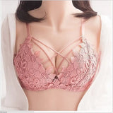 High Quality Sexy Plunge Bra Set - Pink | Luxury Desires